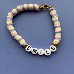 SMILE Preppy Clay Bead Bracelet🤙🏼🌈⚡️